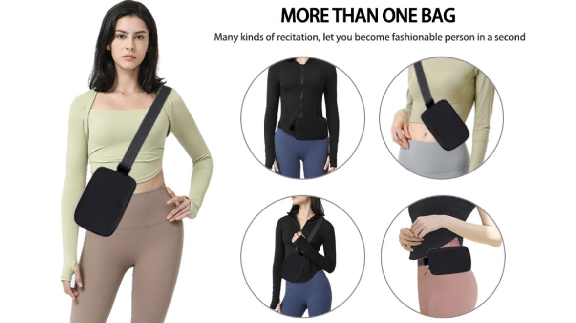 Belt Bag Trendy Stylish Fanny Pack for Women, Luxurious Belt Bag Bum Bag Crossbody Bag Multi-Functional for Workout Gym Running Daily Use, Simple Solid Chic Gift