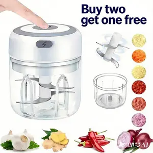 A 8.45oz Rechargeable Electric Blender with Stainless Steel Blades for Automatic Chopping in Multiple Colors Compact Kitchen Tool for Smoothies & Dough Prep Durable Plastic Body wireless food processor kichen aid mixer appliances System Blender-Food