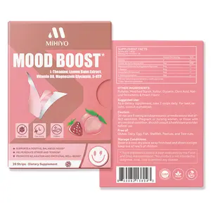 Premium Mood Support by Mihiyo - Serotonin Booster with 5-HTP & Magnesium Glycinate - Professional Grade Stress Relief Strips - Non-GMO & Vegan - 20 Strips