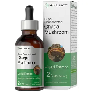 Horbäach Chaga Mushroom Liquid Extract | 2 Fl Oz | Vegetarian Tincture | Alcohol Free | Non-GMO, Gluten Free