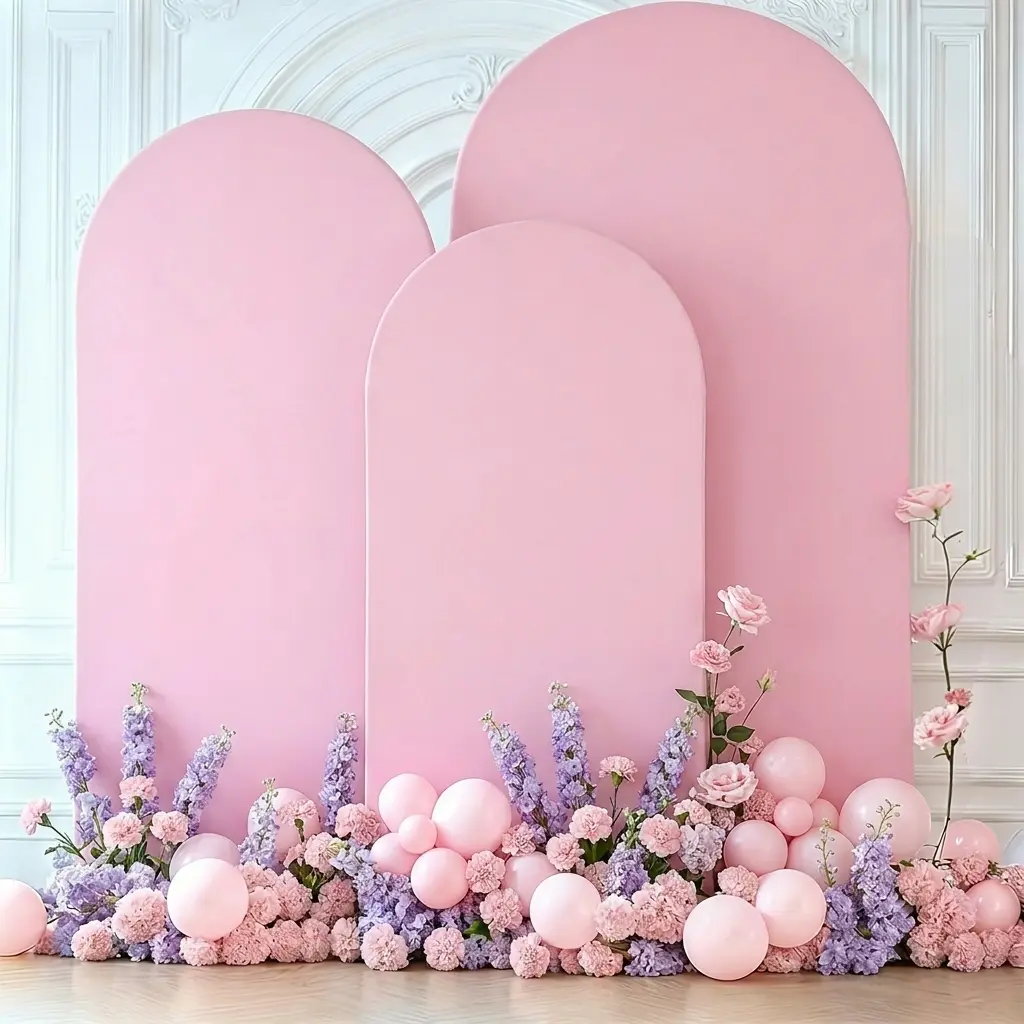 Polyester Fabric Backdrop Wraps - Stretchy, Lightweight, Wrinkle-Resistant, Washable, Elastic 6ft-7.2ft Over Arch Frame Covers, Easy-Display Event Backdrop for Weddings, Business Use, Multiple Uses Party Decor Supplies