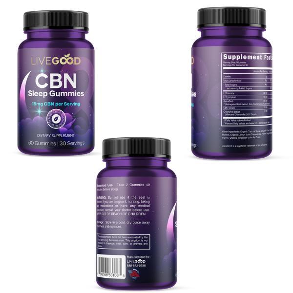 LiveGood CBN Sleep Gummies – Natural Nighttime Relaxation & Rest Support with Cannabinol (CBN) – 60 Gummies LiveGood CBN Sleep Gummies – Natural Nighttime Relaxation & Rest Support with Cannabinol (CBN) – 60 Gummies