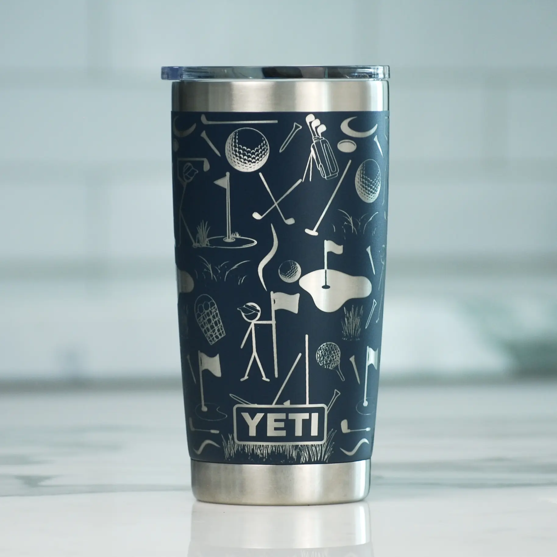 Golf Doodle  Custom 360 Engraved 20oz YETI Tumbler
