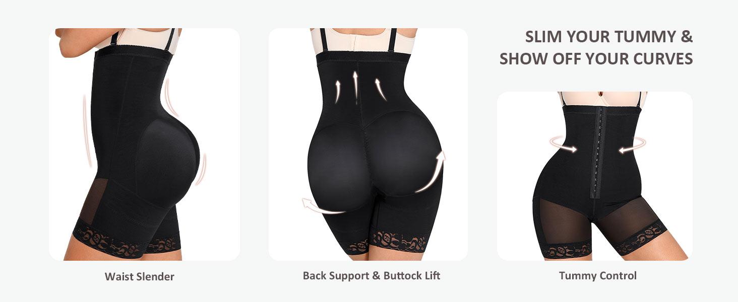 FeelinGirl Tummy Control Shapewear for Women Colombianas Moldeadoras Seamless Firm Triple Control Butt Lifter Shapewear Womenswear Comfort Fabric