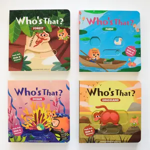 Who’s That? Push-Pull Slide Board Book For Toddlers To Discover Savanna Animals, Build Fine Motor Skills, And Enjoy Interactive Storytime | Educational Early Learning Gift With Fun Surprises, Playful Illustrations, And Durable Board Format