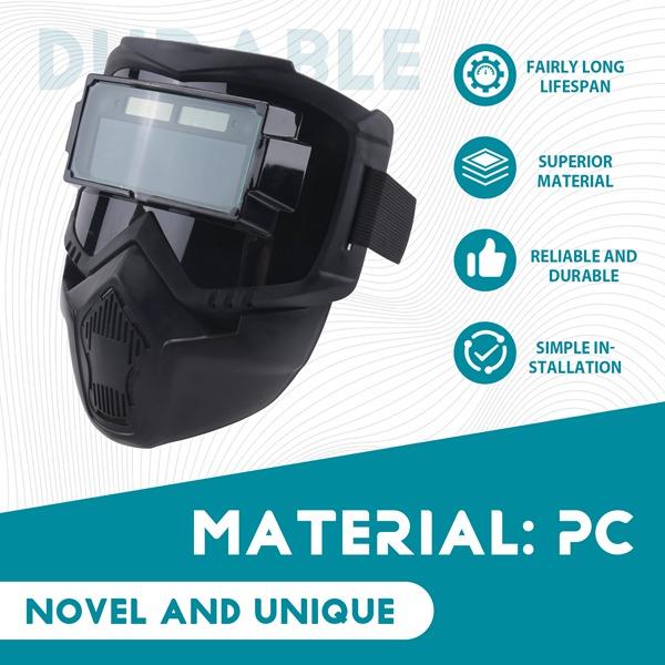 PC Auto Darkening Welding Glasses with Adjustable Strap & Removable Lens Anti-Splash Face Shield for Arc MIG TIG Welder PC Auto Darkening Welding Glasses with Adjustable Strap & Removable Lens Anti-Splash Face Shield for Arc MIG TIG Welder