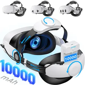 Battery Head Strap 1000mAh for Meta Quest 3/Quest 2,Double Knobs Adjustable Elite Strap with Detachable Battery Pack,VR Accessories Strap Enhanced Support&Comfort Extend Playtime for Oculus Quest 3/2