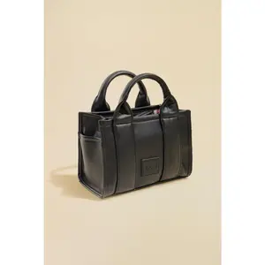 Vegan Leather Baby Sloane Tote - Black