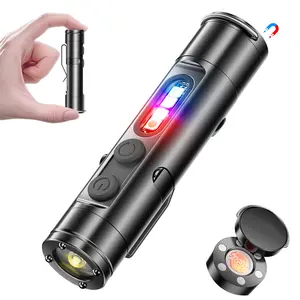 Pocket Flashlight - 500LM Brightness, Magnetic, USB-C Rechargeable, For EDC, Night Work, Camping, outdoorfun