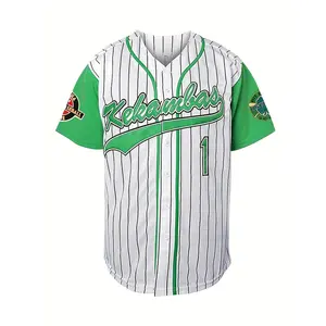 "G-Baby" baseball jersey#1 Kekambas Baseball Shirt white XS-3XL, Embroidered Casual Baseball Cardigan