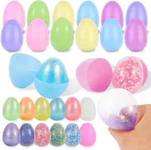 12 Pack Easter Egg Sensory Stress Balls for Kids Squishy Fidget Toys, Squeeze Balls for Toddlers Boys Girls, Easter Basket Stuffers, Egg Fillers, Classroom Prizes, Party Favors, Stress Relief Toy Set