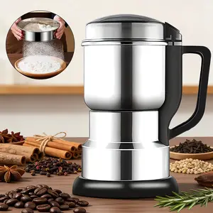 Portable Stainless Steel Coffee Grinder,300W high-power coffee grinding tool,Multifunctional Coffee Maker food-grade fast-grinding electric coffee and grain grinder