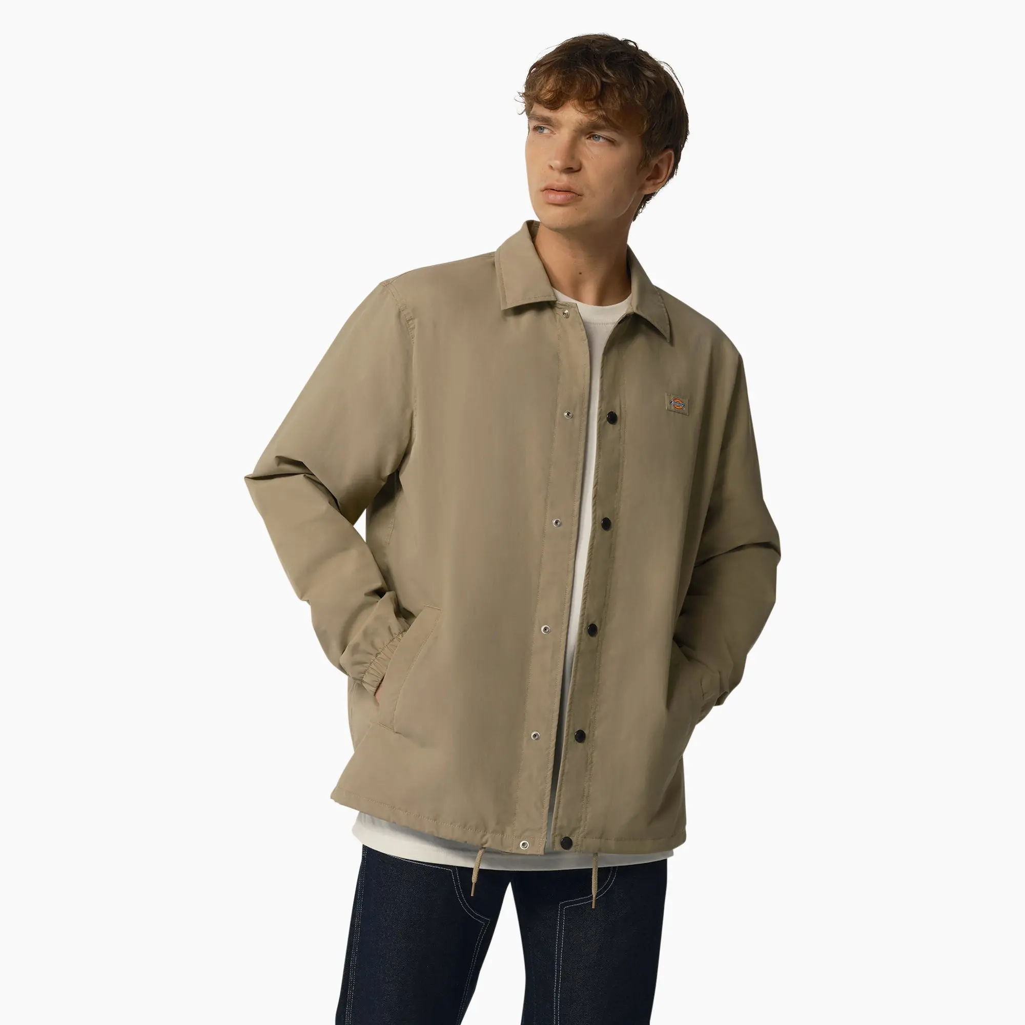 Dickies Oakport Coaches Jacket,Utility Pockets,Water Resistant,Workwear Streetwear Casual, S, M