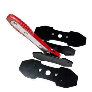Bright Red Brake Piston Spreader Tool with Anti-Slip Grip 360° Rotating Ratchet Mechanism Perfect for DIY Auto Repair