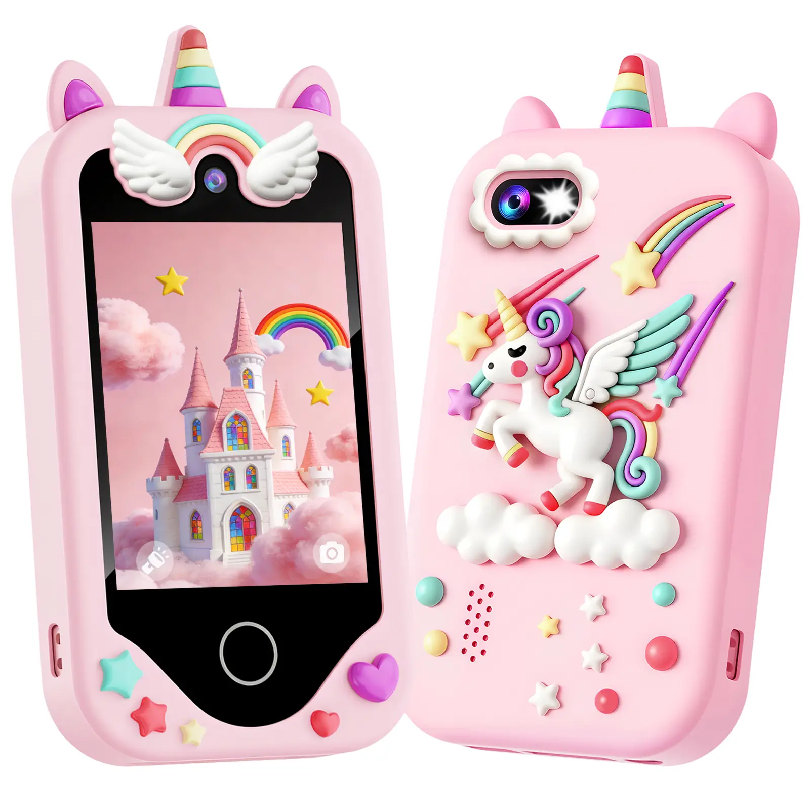 Kids Toy, Kids smart phone toy, dual-camera, Multiple fun games, a variety of cute filters to choose from, Boy/Girl holiday birthday gift preferred!