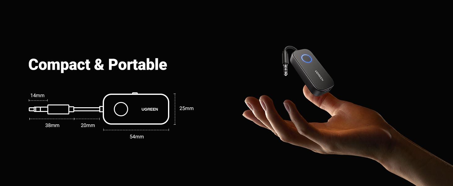 UGREEN Bluetooth 5.2 3.5mm Audio Transmitter/Receiver Adapter for Airpods or Headphones,  for Flight, TV, Car Stereo, MP3 Headset Microphone-TikTokShopBlackFriday ,Tiktokshopstockup