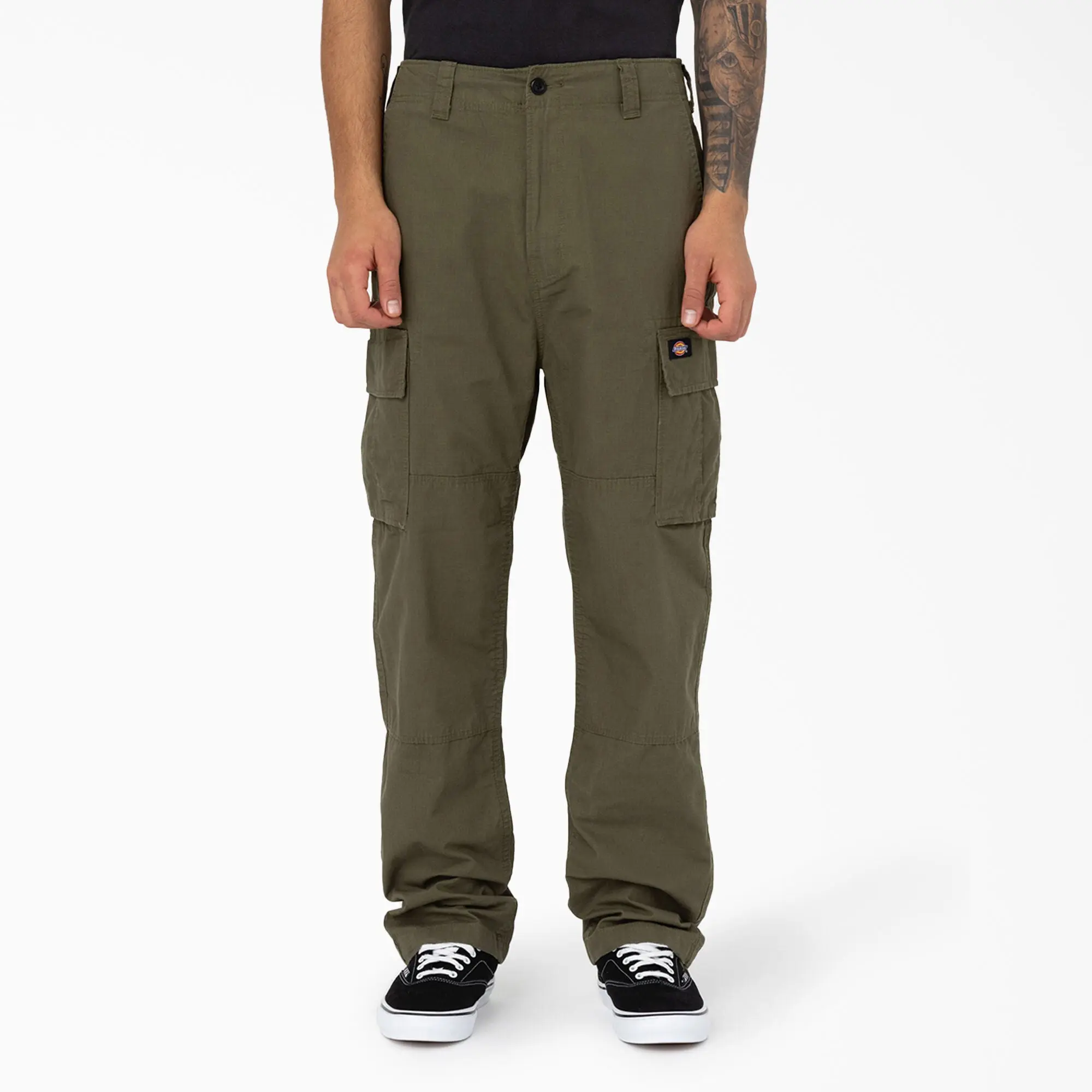 Dickies Eagle Bend Relaxed Fit Double Knee Cargo Pants,Cargo Pockets, Reinforced Knee, Adjustable Cuffs, Classic Workwear Style