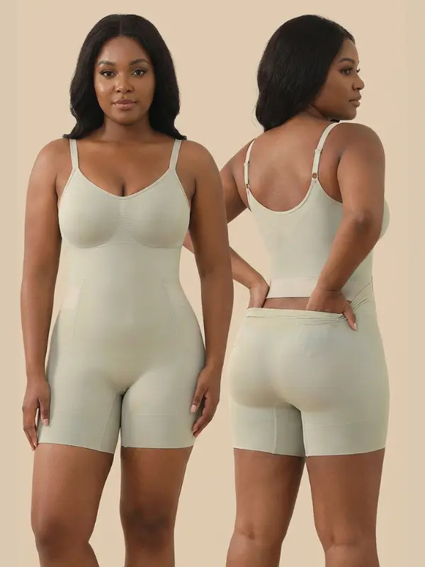 Sculpt Touch Easy Pee Seamless Shapewear Bodysuit – Tummy Control Butt Lifter with Back Pull-Down & Cotton Gusset | Postpartum Recovery & Everyday Comfort