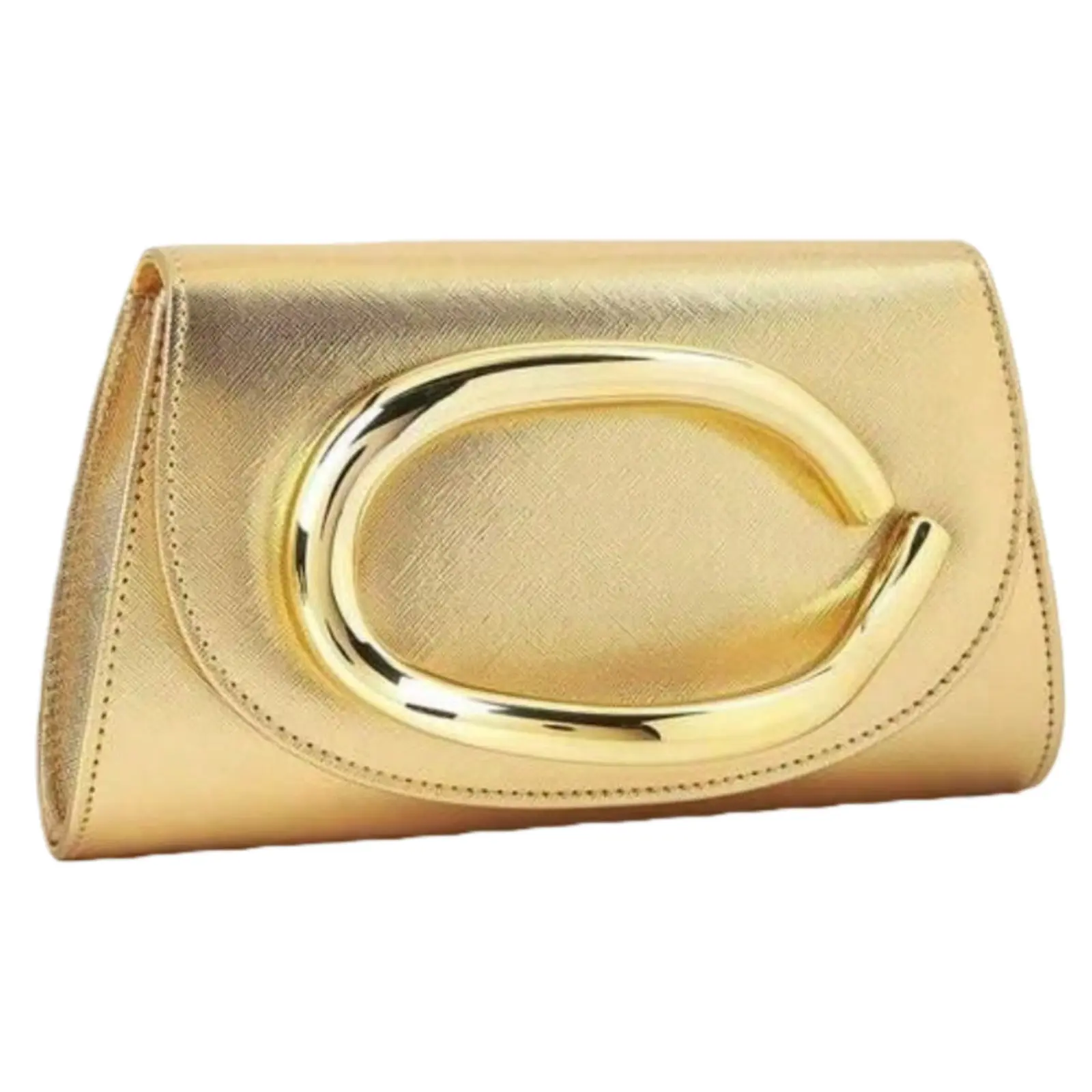 Gold Clutch Bag for Women Crossbody Bag Elegant Evening Handbag with Detachable Chain Strap, Glitter Shiny Prom Party Purse for Wedding