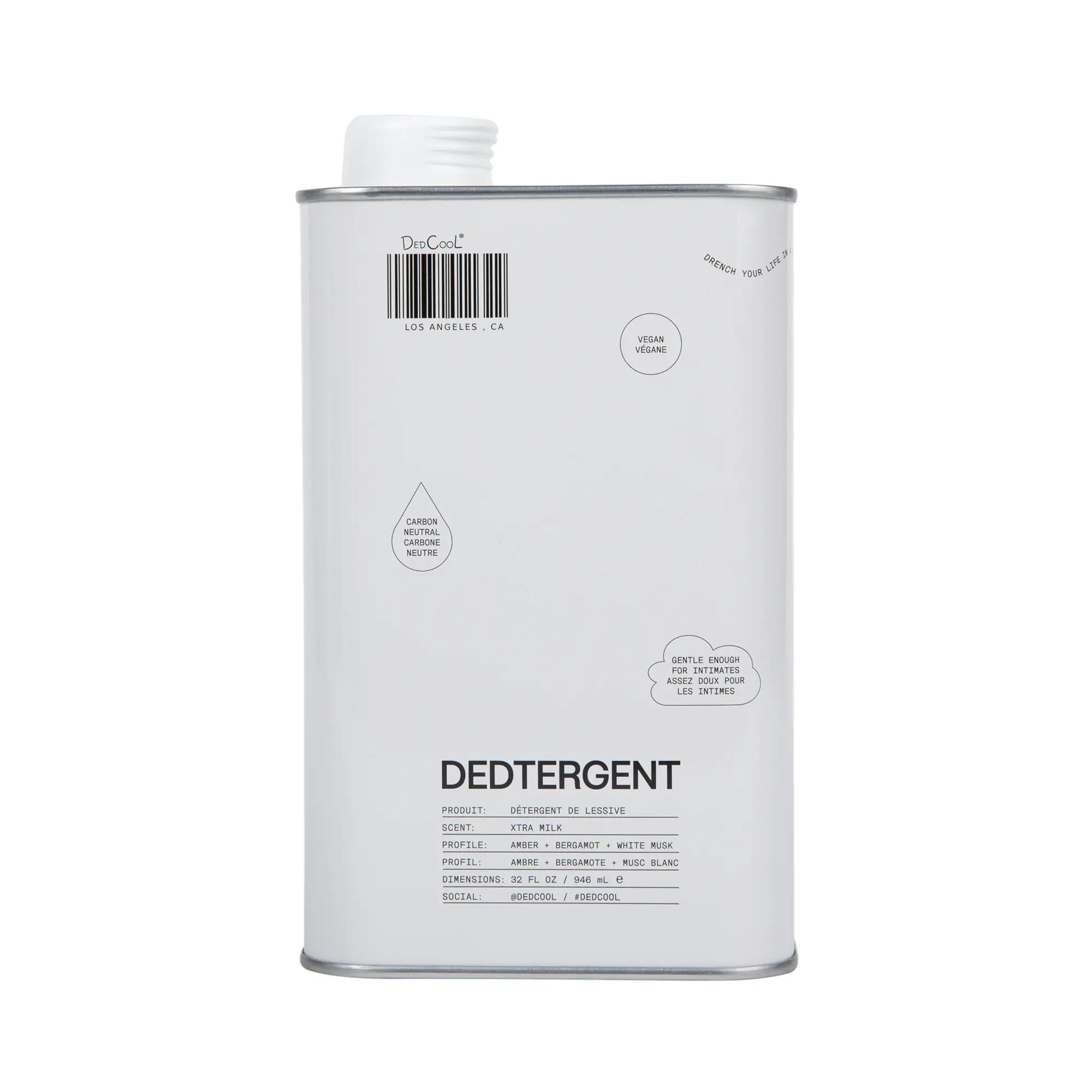 DedCool Dedtergent Liquid Laundry Detergent in Xtra Milk | Natural & Multi-Purpose Luxury Detergent With Up to 60 Washes