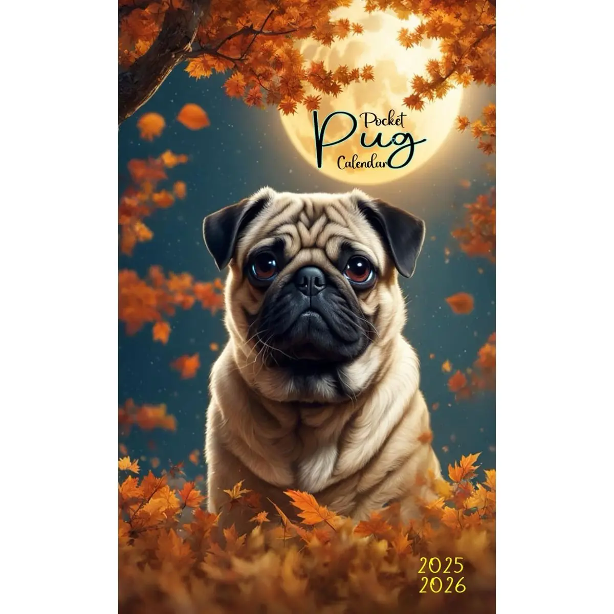 2025-2026 Pug Pocket Calendar: 2 Years Small Monthly Planner For Purse Paperback – September 28, 2024