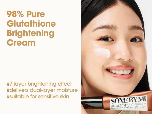 [SOME BY MI] Galactomyces Glutathione Glow Cream 1.35oz, 40ml - Hydrating Korean Face Moisturizer - Rice and Glutathione Face Cream - Korean Skin Care