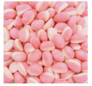 Strawberry Drops Puffy Gummies | 1 Pound Bag | Chewy Strawberry Candy | Pink Candy for Baby Shower, Gender Reveal & Girls' Parties | Soft & Airy Pink Gummies