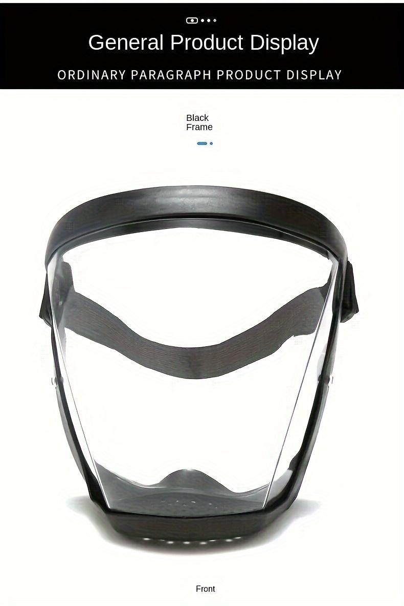 Transparent Visor - Adjustable Full-Face Protective Shield - Durable Plastic Safety Mask - Heat & Impact Resistant for Work, Kitchen, and Outdoor Use with Easy Drawstring Closure Transparent Visor - Adjustable Full-Face Protective Shield - Durable Plastic Safety Mask - Heat & Impact Resistant for Work, Kitchen, and Outdoor Use with Easy Drawstring Closure