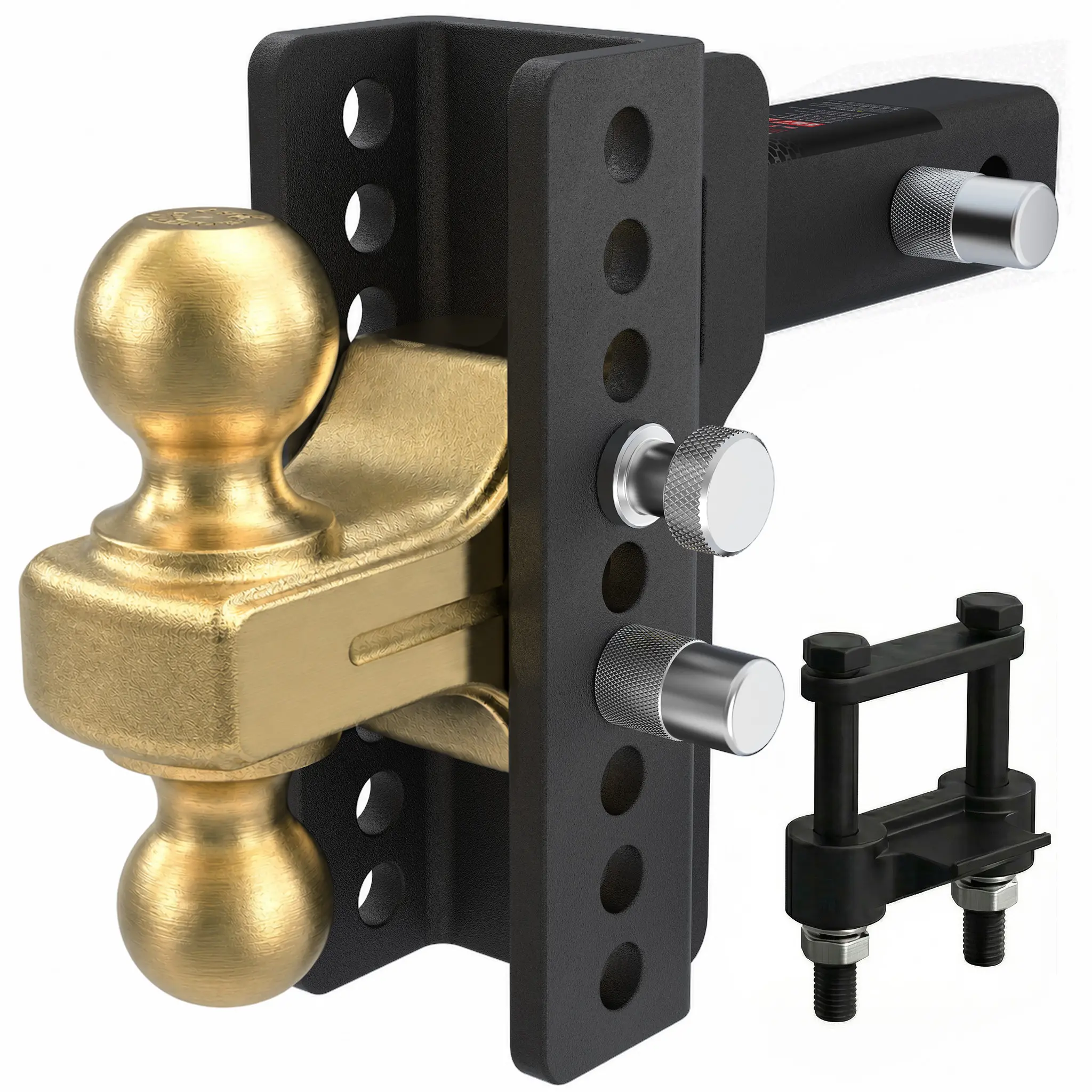 Hot TYT Adjustable Truck Trailer Hitch for 2" Receiver, 6" Drop/Rise Tow Hitch with Dual Balls (2" & 2-5/16"), Compatible with Heavy-Duty Trailer Systems up to 22,000 lbs