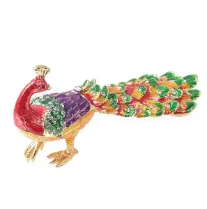 Shop LC Crystal Enameled Egg Trinket Jewelry Box in Goldtone Gifts