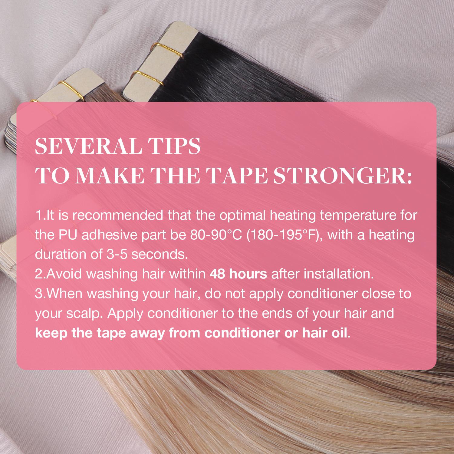 GOOGOO Hair Extensions Tape in Human Hair Natural Straight#SpringStatements
