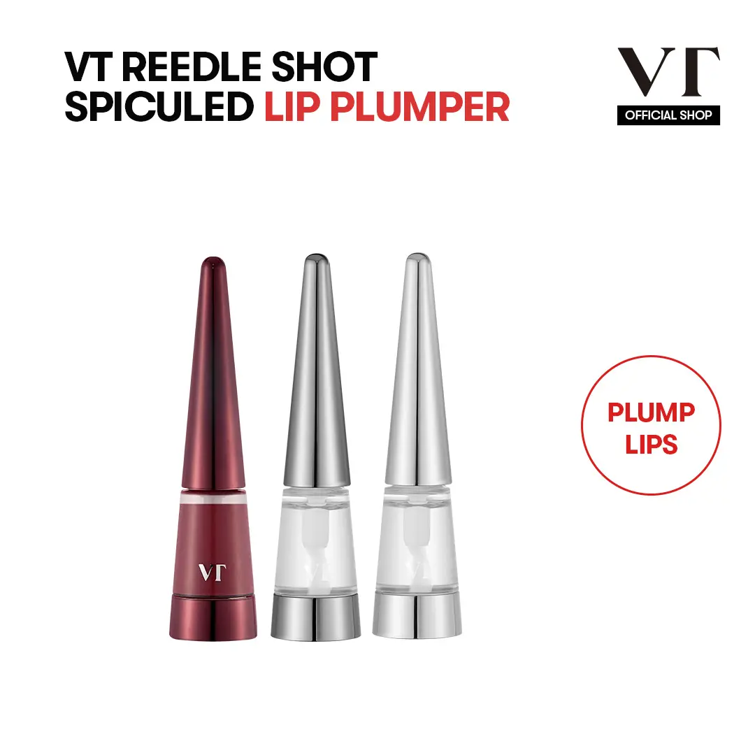 [VT COSMETICS] #1 viral Reedle Shot Lip Plumper Gloss with Liquid Microneedling, Jojoba & Moisture Care | Plump Lips, Hydrating, Glossy Lips, Colored Lip Care & Lip Volume | Beginner, Expert, Dry Lips | Korean Skincare Lip Plumper
