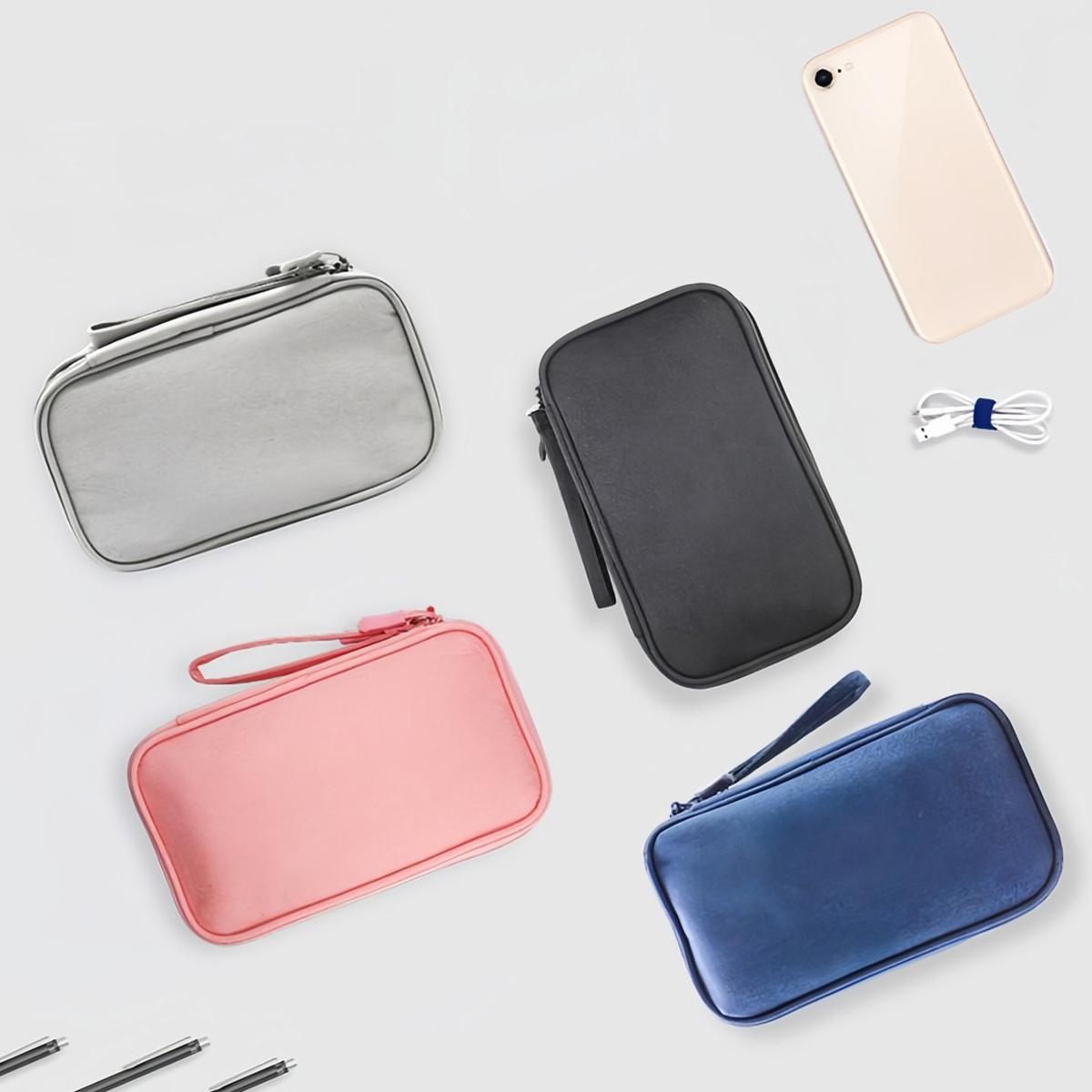 Travel Cable Storage Bag, Portable Waterproof Double Layers, Electronic Accessories Organizer Bag for Power Bank, Charging Cords, USB Cable, Earphones