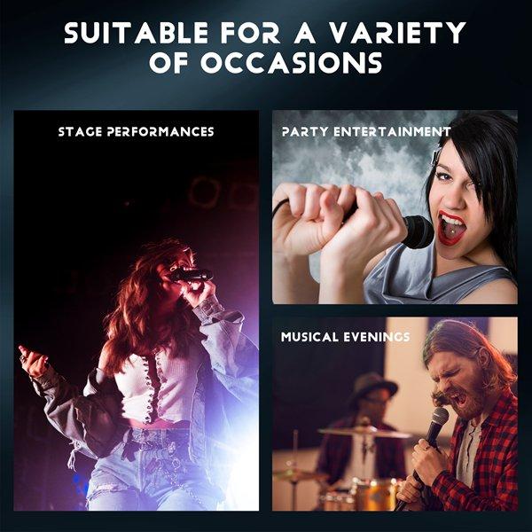 ABS Wireless Microphone System with 48V Phantom Power Wired to Wireless Handheld Dynamic Instrument Mic for Professional Audio ABS Wireless Microphone System with 48V Phantom Power Wired to Wireless Handheld Dynamic Instrument Mic for Professional Audio