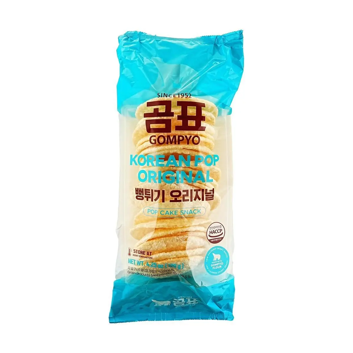GOMPYO Korean Popcorn Snack Rice Crisps Original Flavor 120g - Traditional Retro Korean Snack GOMPYO Korean Popcorn Snack Rice Crisps Original Flavor 120g - Traditional Retro Korean Snack