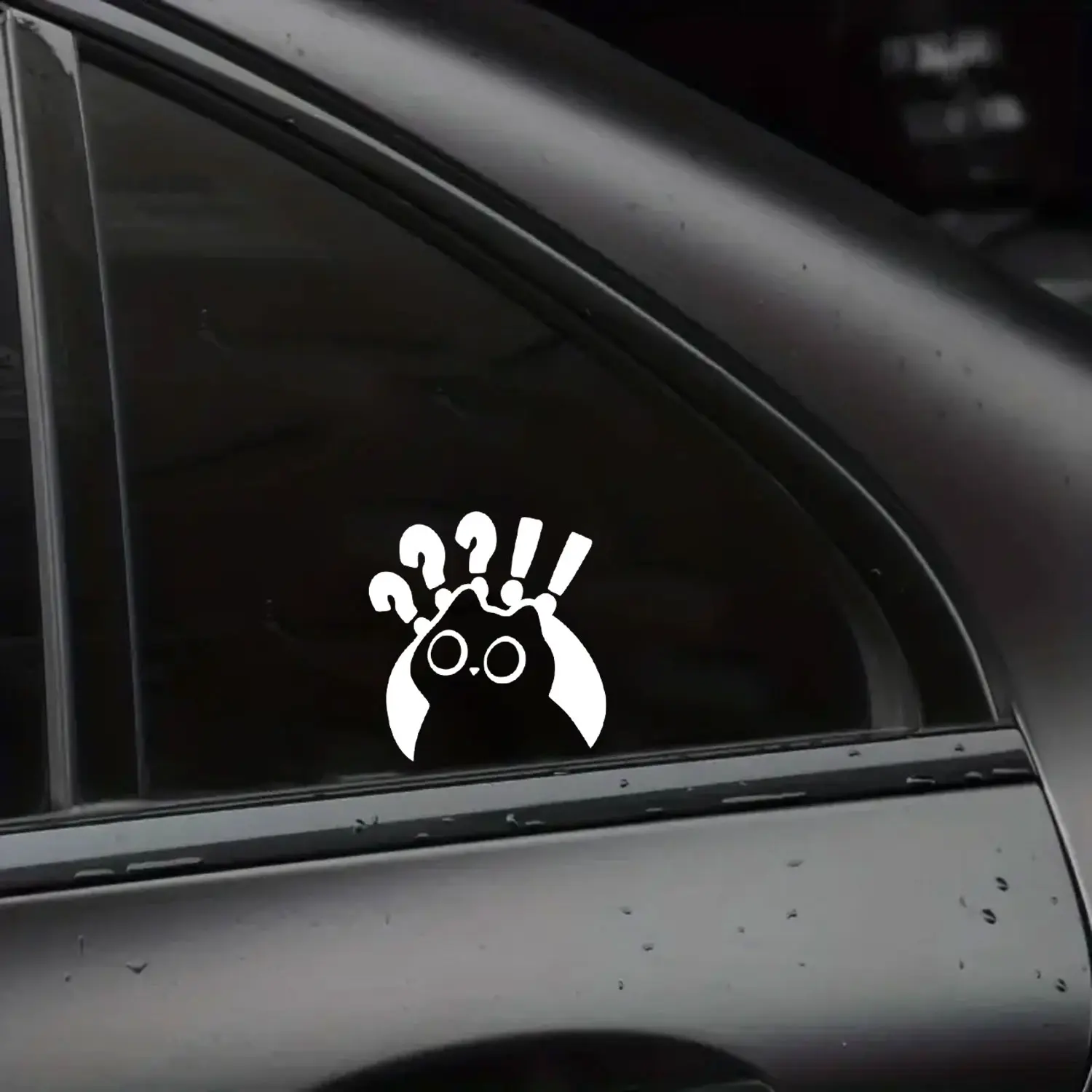 Huh ???!! Cat Vinyl Decal, Awkward Cat Meme Sticker, Weatherproof Car Bumper Sticker, Laptop Water Bottle Decal, Cat Lover Gift