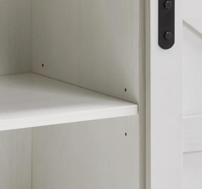 2026 Double Sliding Barn Door TV Console, Multi-Compartment Storage, TV Cabinet for Small Spaces