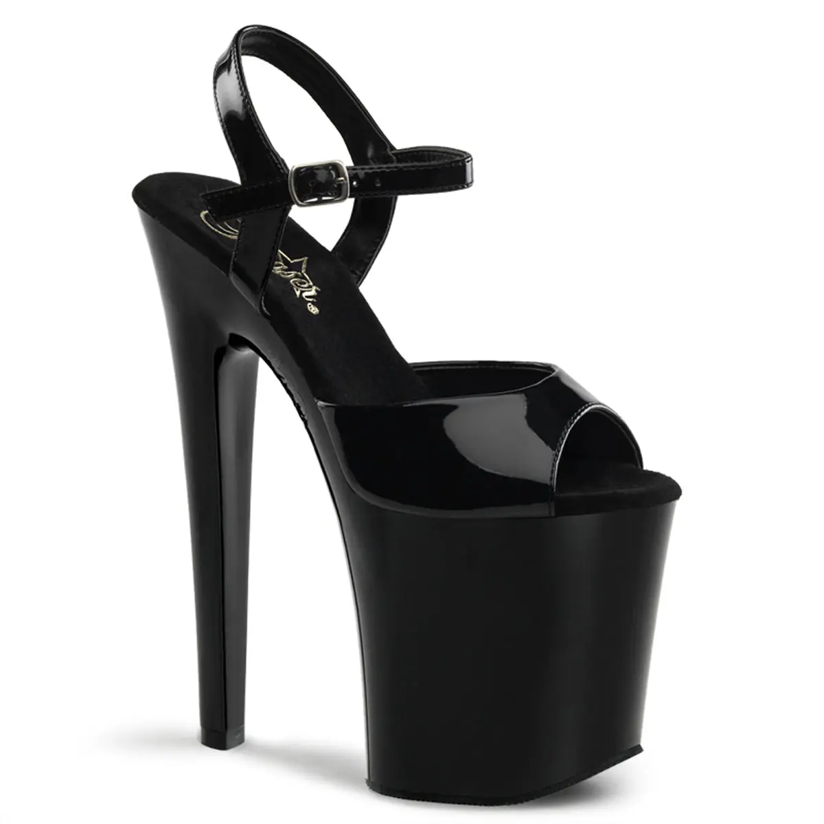 Pleaser Xtreme-809 Women's Elegant Chrome Heeled Platform Sandals, Pleaser Heels, High Heels, Statement Shoes, Classy Fashion Footwear, Platform Shoes, Heels Shoes For Women