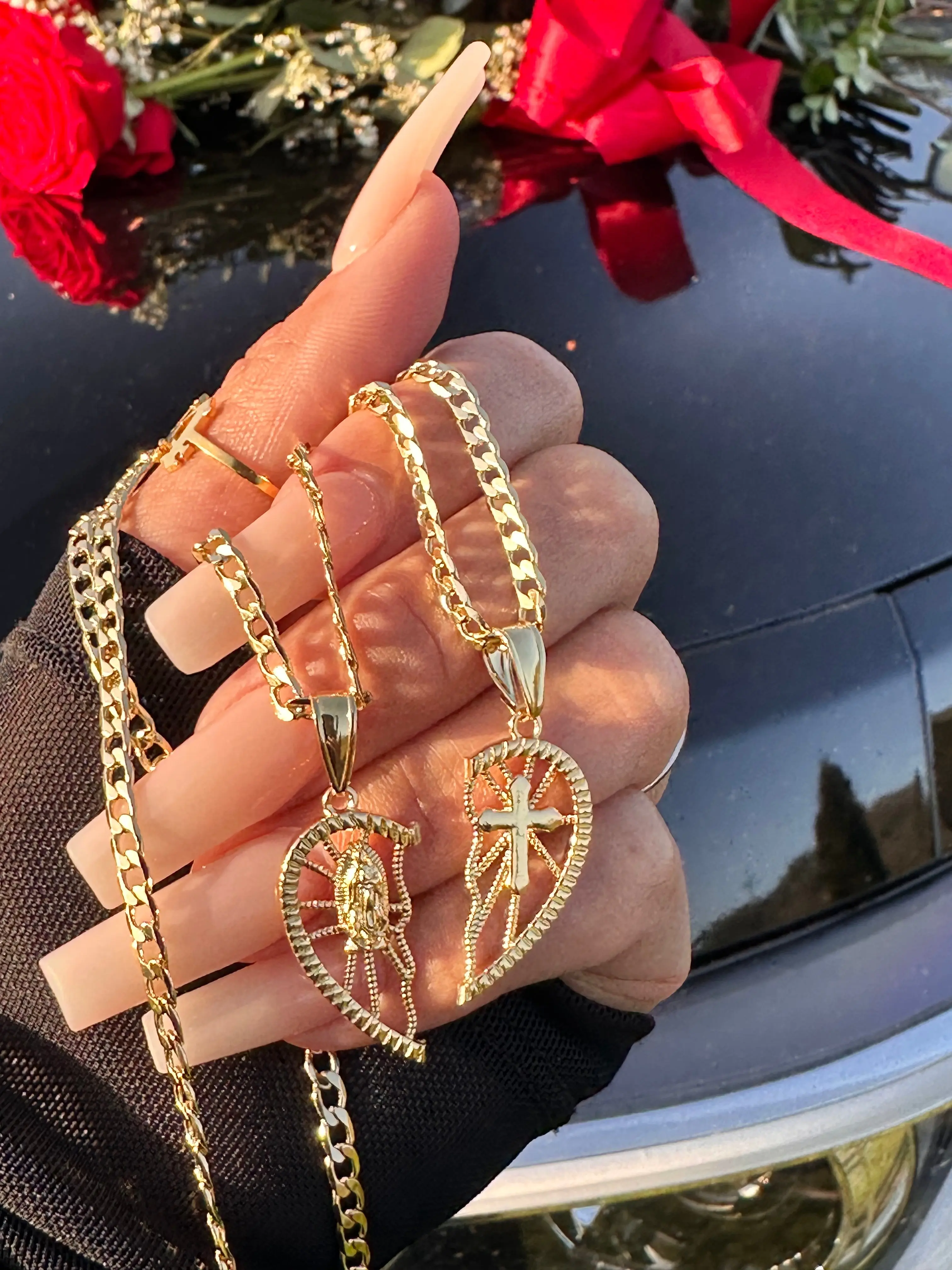 Matching Break Apart Heart Necklaces