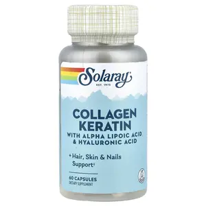 Solaray Collagen Keratin with Alpha Lipoic Acid & Hyaluronic Acid, 60 Capsules