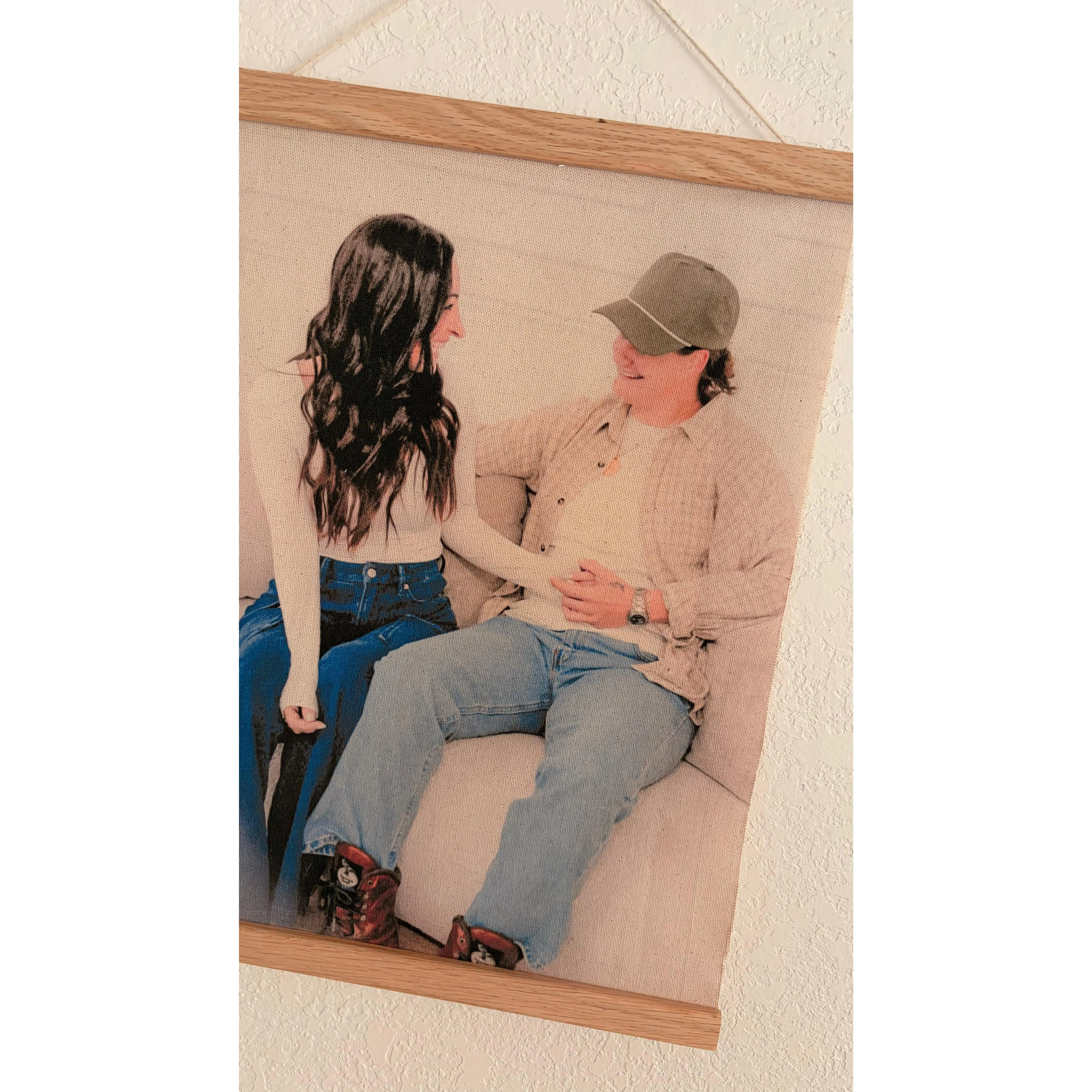 Canvas Print and Wood Magnet Hanger Canvas Print and Wood Magnet Hanger