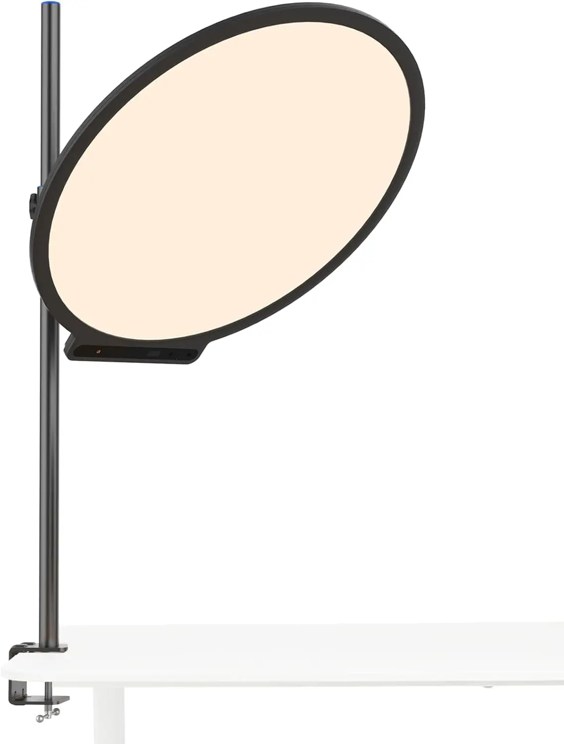 amaran Verge Max LED Video Light-A,60W Bi-Color 22in Circular Edge-lit Panel Light,APP Control with Desk Clamp Stand Dimmable Desk Light for Home Office, Gaming, Podcast, Live Streaming