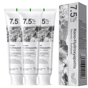 3PCS 7.5% Nano Hydroxyapatite Toothpaste, Advanced Enamel Protection, Deep Cleaning, Fluoride-Free Formula with Gentle Mint, Freshens Breath, for Sensitive Teeth