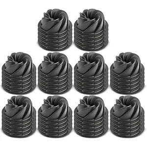 Bakeable Plastic Mini Swirl Cake Tin, Non-Stick Silicone Baking Pan, Reusable Baked Molds, Durable, Lightweight, Easy-Storage Kitchenware for Baking - 50-QTY Pack outdoorfun