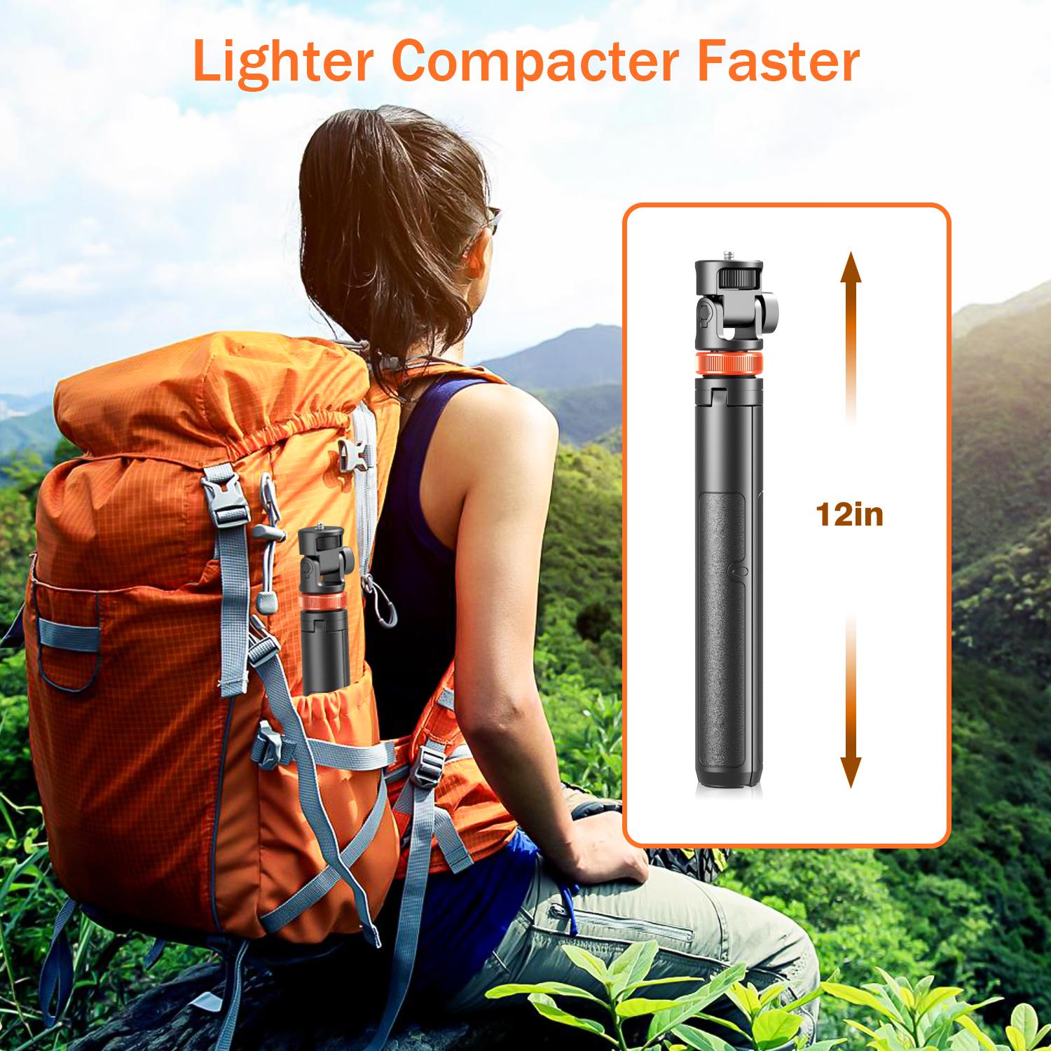 61-Inch Professional Selfie Stick Tripod with Remote Control Enhanced Stabilized Stand Compatible for iPhone Android Portable Travel Design