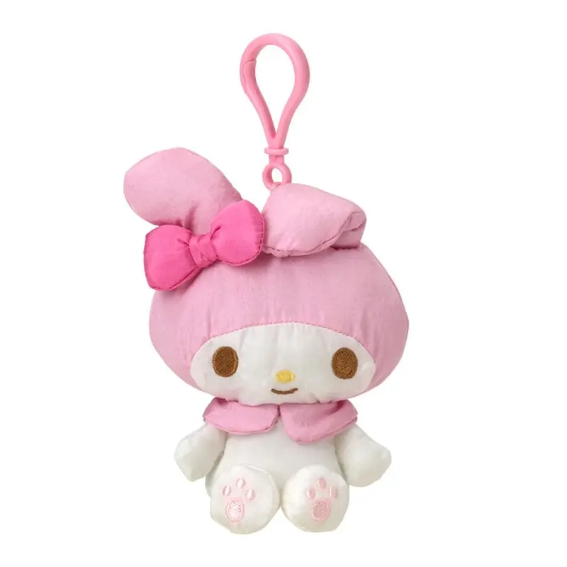 Sanrio My Melody Balloon Kids Series Mascot Clip Keychain, Nylon Fabric, Bold Colors, Clip Attachment, Keychain for Backpack, Approx. 5"