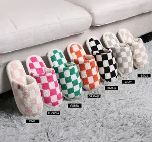 ComfyLuxe Checkered Pattern Luxury Soft Slippers