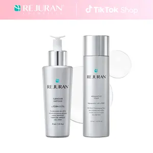 REJURAN Turnover Ampoule 1.01 fl oz & Rebalancing Toner 4.05 fl oz - c-PDRN - Anti-Aging Face Serum for Firmness, Radiance - Hydrating Soothing Facial Toner Improve Skin Texture Korean Skin Care