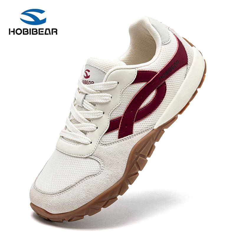 HOBIBEAR Wide-Head Shoes for Spring/Autumn Durable Casual Lightweight Hiking Wide-Fit Footwear with Toe Box Expander Non-Slip Outsole Breathable Comfort