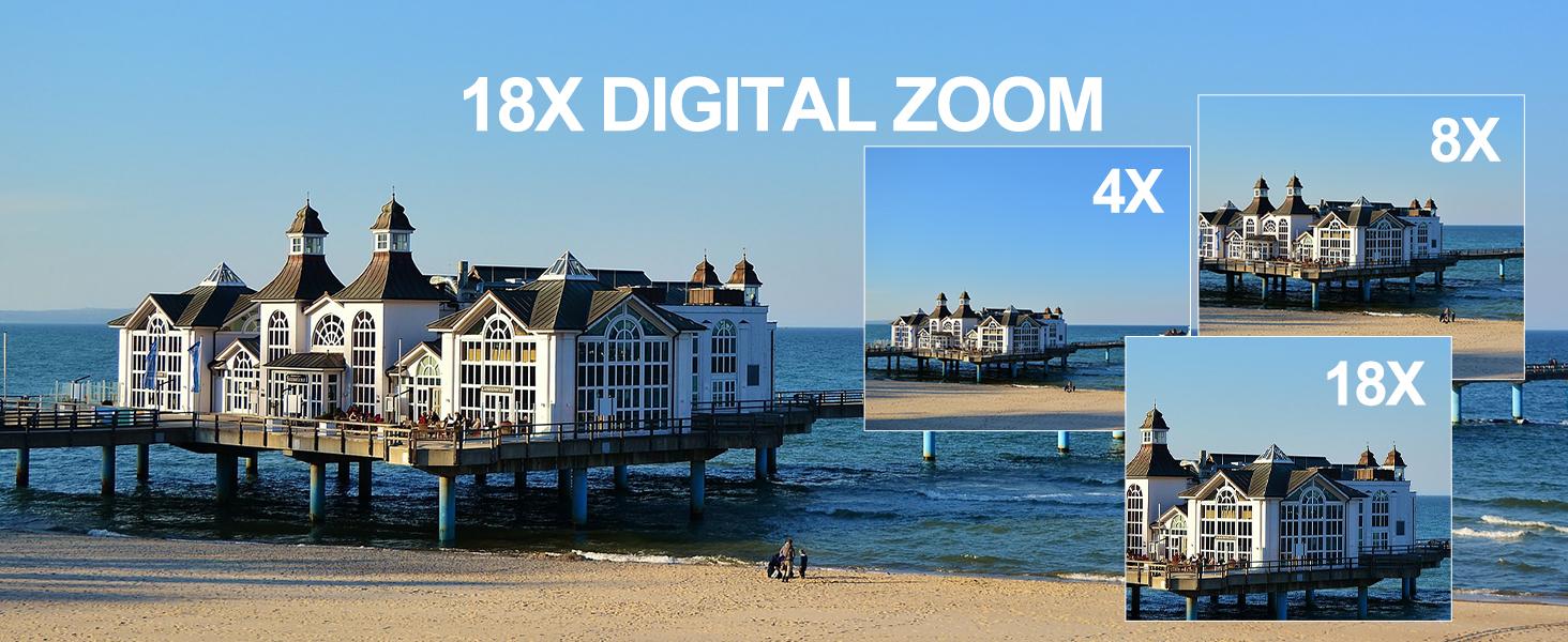 NBD 5K Retro Digital Camera 64MP Vlogging Camera with 3" Flip Screen 18X Zoom 2 Batteries for Teens and Adults